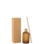 Diffuseur d’accords essentiels «Santal Satiné» 250ml en verre 7.5x7.5x27.5 cm