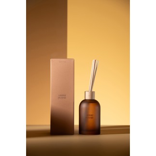 Diffuseur d’accords essentiels «Ambre Intime» 250ml en verre 7.5x7.5x27.5 cm