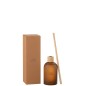 Diffuseur d’accords essentiels «Ambre Intime» 250ml en verre 7.5x7.5x27.5 cm