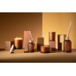 Diffuseur d’accords essentiels «Ambre Intime» 250ml en verre 7.5x7.5x27.5 cm