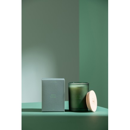 Vela perfumada «Bosque Helado» 28h en parafina blanca 11.5x1.5x10 cm