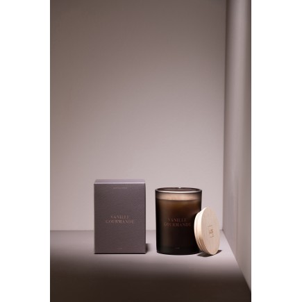 Vela perfumada «Vainilla» 28h en parafina blanca 11.5x1.5x10 cm