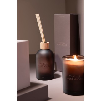 Diffuseur d’accords essentiels «Vanille Gourmande» 250ml en verre 7.5x7.5x27.5 cm