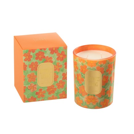 Vela perfumada "Flores de Naranjo" 70h portavelas de vidrio