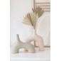 Vase en aluminium beige 29x9x30.5 cm