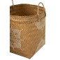 S/3 PANIER DESSIN BAMB BLA/NAT