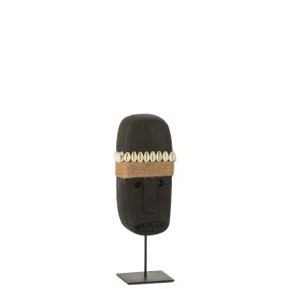 Estatua de cerámica negra 10x7x27 cm