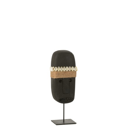 Estatua de cerámica negra 10x7x27 cm