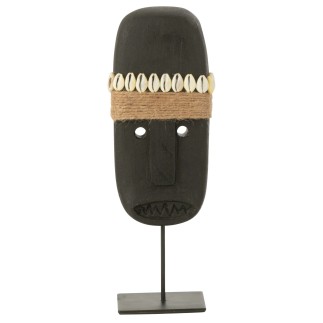 Estatua de cerámica negra 10x7x27 cm