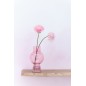 Vaso palla di vetro rosa 17.5x17.5x31 cm