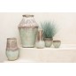 Vase en céramique grise 25x25x47 cm Vase en céramique grise 25x25x47 cm