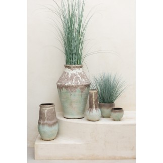 Vase en céramique grise 25x25x47 cm