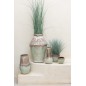 Vase en céramique grise 25x25x47 cm Vase en céramique grise 25x25x47 cm
