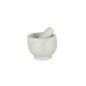 Mortier avec pilon en marbre blanc 12.5x12.5x9 cm