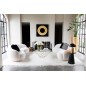 BOWL ROUND LOW MARBLE WH L