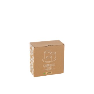 Set de 3 plats apéro avec plateau en céramique vert 20x20x10.5 cm