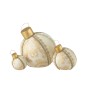 BOULE DÉCO MOTIF POLY/TEX OR M