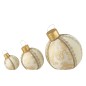 BOULE DÉCO MOTIF POLY/TEX OR M