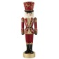 Estatua cascanueces de poliresina roja 44x29x148 cm