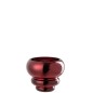 Vase ou photophore en verre rouge 15.5x15.5x13.5 cm
