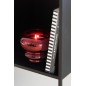 Vase ou photophore en verre rouge 15.5x15.5x13.5 cm