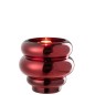 Vase ou photophore en verre rouge 20x20x20 cm