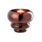 Vase ou photophore en verre prune 15.5x15.5x13.5 cm