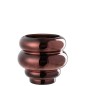 Vase ou photophore en verre prune 20x20x20 cm