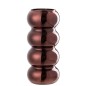 Vase chenille en verre prune 13.5x13.5x30 cm