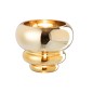 Jarrón o portavelas de vidrio dorado 15.5x15.5x13.5 cm