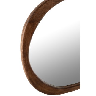 Specchio irregolare in legno di mango marrone 51x3.5x83 cm