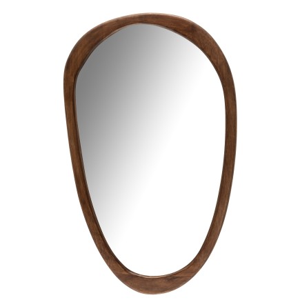 Specchio irregolare in legno di mango marrone 51x3.5x83 cm