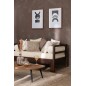 Cuscino trapuntato in lana beige 45x45x12 cm Cuscino trapuntato in lana beige 45x45x12 cm