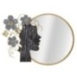Miroir rond décoration noire 81.9x7x61 cm