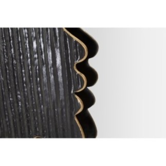 Espelho redondo decorativo preto 81,9 x 7 x 61 cm