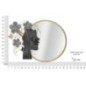 Specchio rotondo, decorazione nera 81,9x7x61 cm