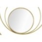 Specchio ad arco in metallo dorato D.80 cm