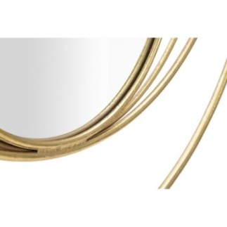 Espelho em arco em metal dourado D.80 cm