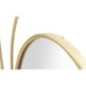 Specchio ad arco in metallo dorato D.80 cm