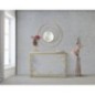 Specchio ad arco in metallo dorato D.80 cm