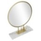 Specchio rotondo su base con farfalla dorata 30x9x39,5 cm