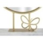 Specchio rotondo su base con farfalla dorata 30x9x39,5 cm