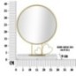 Miroir rond sur socle avec coeur doré 30x9x39.5 cm