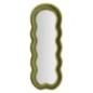 Specchio ovale irregolare con cornice verde 60x4x160 cm