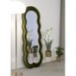 Specchio ovale irregolare con cornice verde 60x4x160 cm