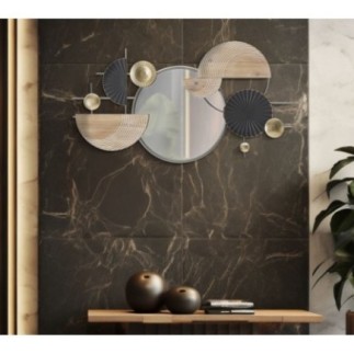 Miroir mural abstrait 90.2x5.1x50.2 cm