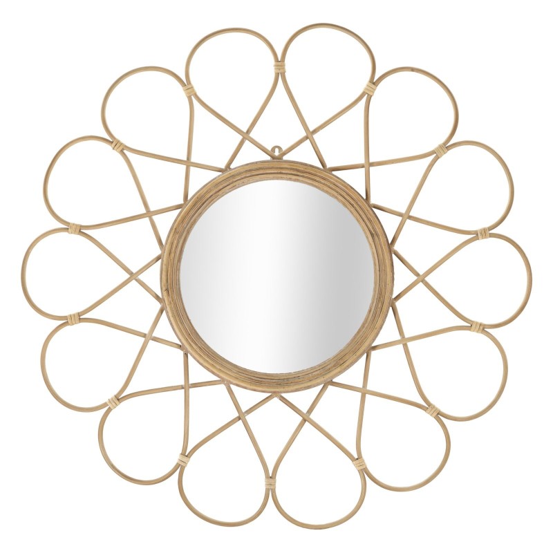 Miroir rond en métal doré 65.5x3 cm