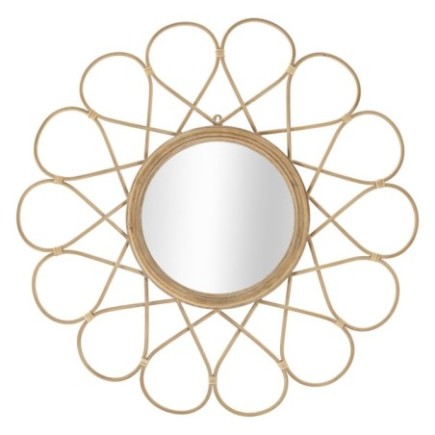 Miroir rond en métal doré 65.5x3 cm