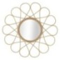 Miroir rond en métal doré 65.5x3 cm