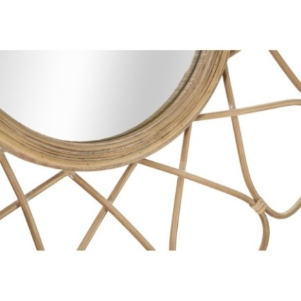 Miroir rond en métal doré 65.5x3 cm